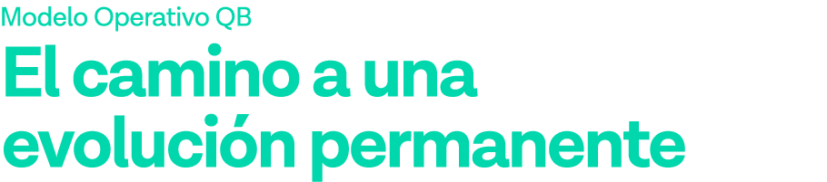 Modelo Operativo QB El camino a una evolución permanente