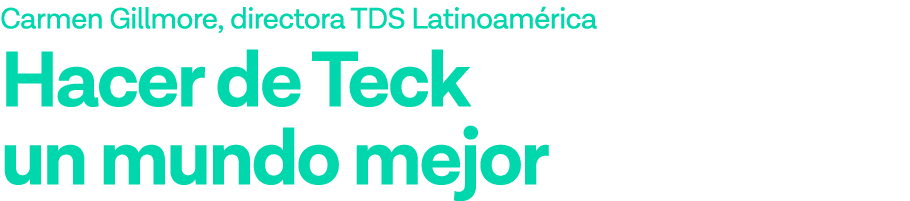 Carmen Gillmore, directora TDS Latinoamérica Hacer de Teck un mundo mejor