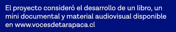 El proyecto consideró el desarrollo de un libro, un mini documental y material audiovisual disponible en www vocesdet   