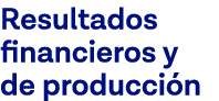 Resultados financieros y de producción