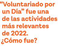  Voluntariado por un Día  fue una de las actividades más relevantes de 2022   Cómo fue 