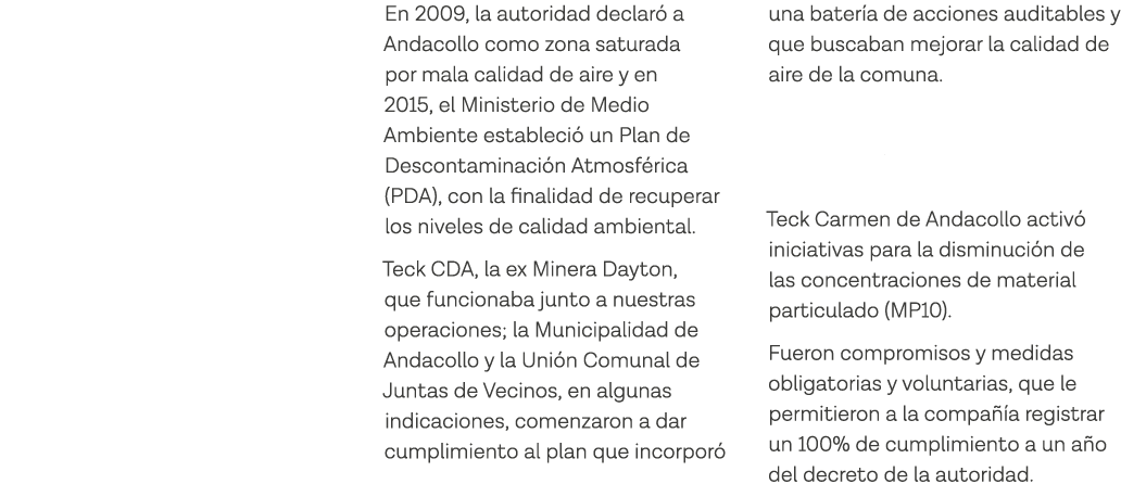 El manejo efectivo del material particulado es un compromiso prioritario para Teck Carmen de Andacollo  Enfocados en    