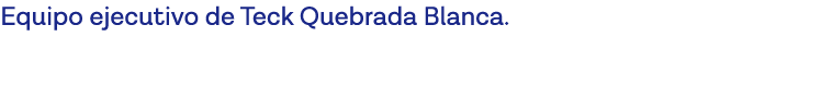 Equipo ejecutivo de Teck Quebrada Blanca  