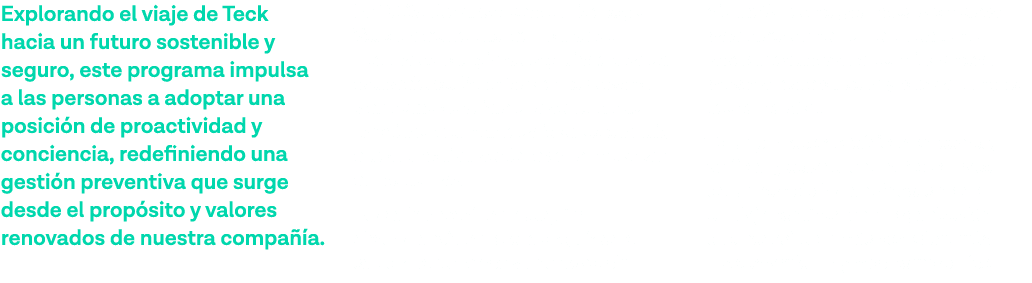 Explorando el viaje de Teck hacia un futuro sostenible y seguro, este programa impulsa a las personas a adoptar una p   