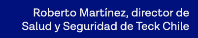 Roberto Martínez, director de Salud y Seguridad de Teck Chile