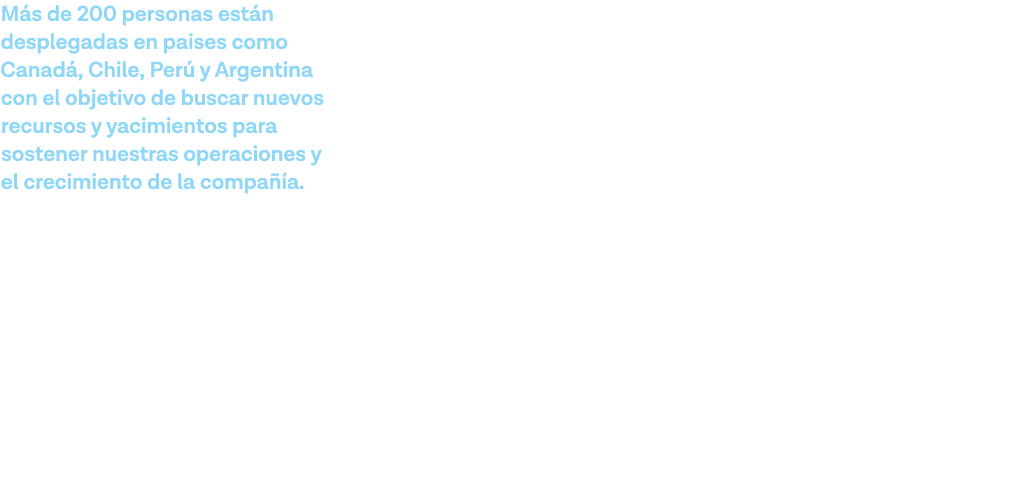 Más de 200 personas están desplegadas en paises como Canadá, Chile, Perú y Argentina con el objetivo de buscar nuevos   