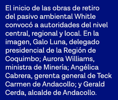 El inicio de las obras de retiro del pasivo ambiental Whitle convocó a autoridades del nivel central, regional y loca   