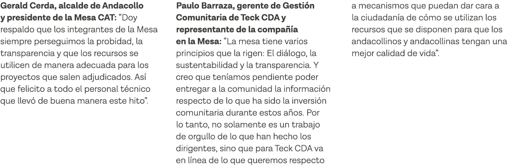 Gerald Cerda, alcalde de Andacollo y presidente de la Mesa CAT:  Doy respaldo que los integrantes de la Mesa siempre    