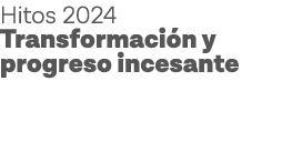 Hitos 2024 Transformación y progreso incesante   