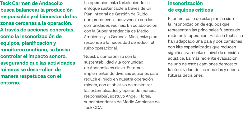 Teck Carmen de Andacollo busca balancear la producción responsable y el bienestar de las zonas cercanas a la operació   