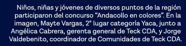 Niños, niñas y jóvenes de diversos puntos de la región participaron del concurso  Andacollo en colores   En la imagen   